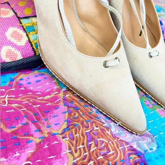 Sundance Odell suede leather pointed toe lace up heel - Picture 13 of 15